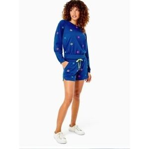 Lilly Pulitzer Landyn Embroidered Blue Sweater